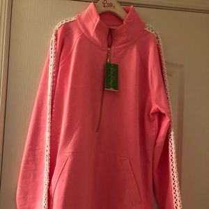 NWT Lilly Pulitzer Pink Skipper Lace Popover L